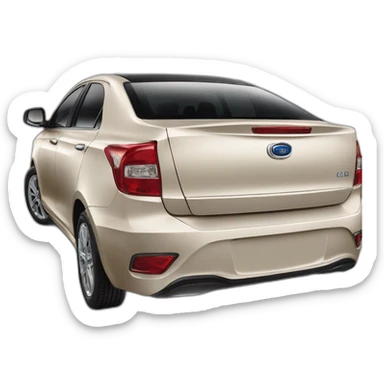 Car Geely CK beige color view from the side on the hood sticker