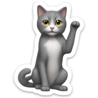 un chat en T-pose sticker