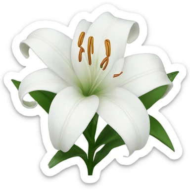 White lilies  sticker