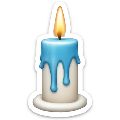 Christmas candle blue  sticker