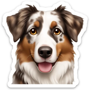 Australian shepard beige Brown white sticker