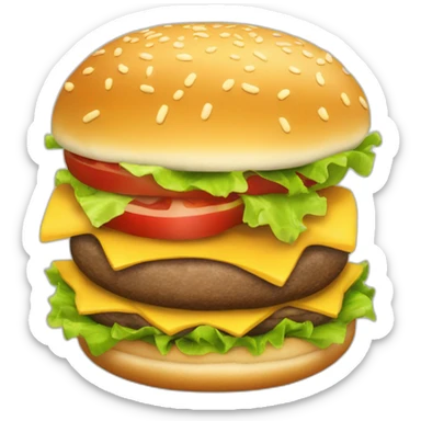 Hamburger qui mange un humburger sticker