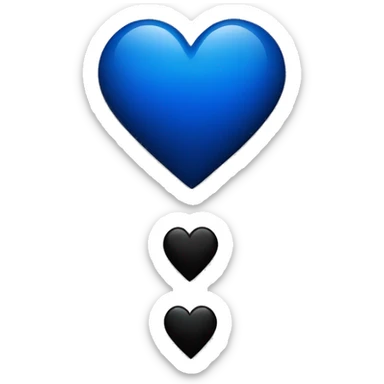 heart-deep-blue-and-black-color sticker