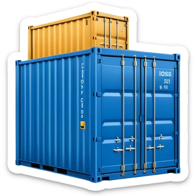 goods Contener emoji which is used for shipment of goods, single contaner sticker