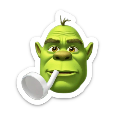 shrek sniffs drugs sticker