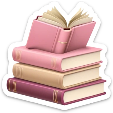 books, make them light pink and beige pls sticker