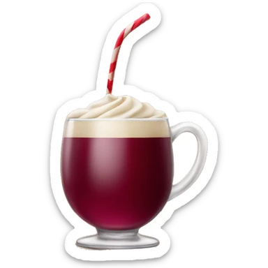 burgundy christmas drink sticker