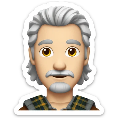 scottish-man-with-kilt-blue-eyes-gray-hair sticker