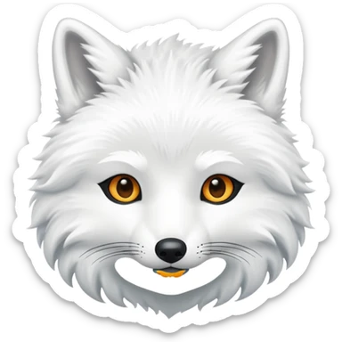 White fox emoji sticker