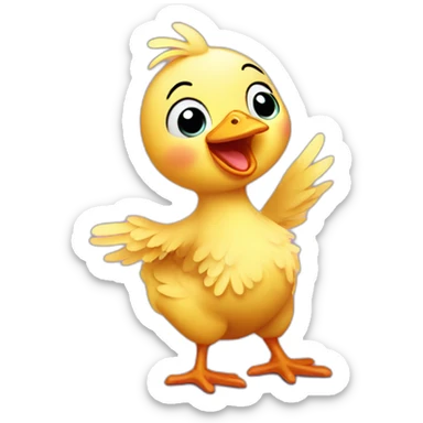 Baby chicken dancing sticker