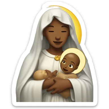 holy Mary with baby Jesus sticker
