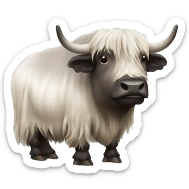 a yak in an oyster sticker