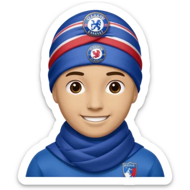 Glasgow Eangers football head and scarf head sticker