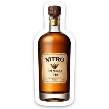 Whiskey Flasche MIT DER AUFSCHRIFT NITRO WHISKY 1990 sticker
