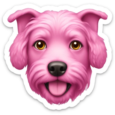 Pink dog sticker