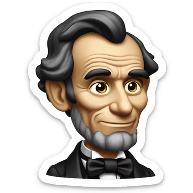 Abraham lincoln gambling sticker