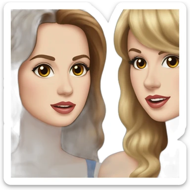 Lana del Rey and Taylor swift singing sticker