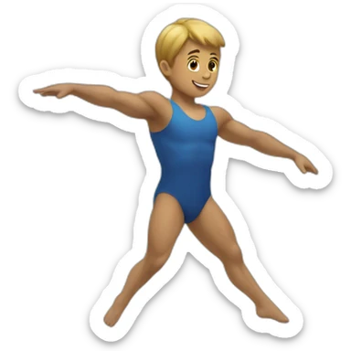 gymnastique homme sticker