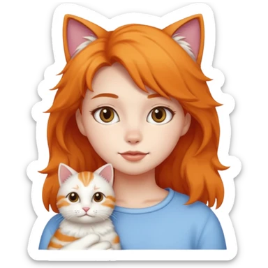 Girl whit CAT sticker