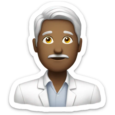 Man standing in the bathroom smoking sticker