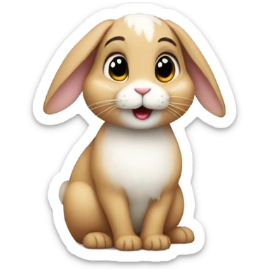 Cute rabbit  sticker