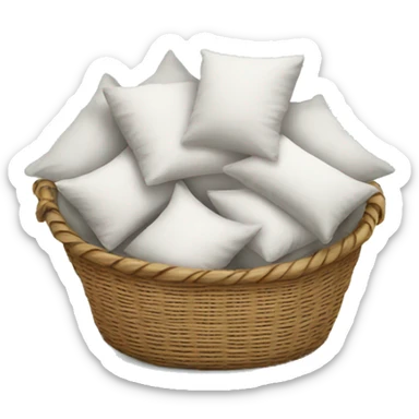 Basket of pillows sticker