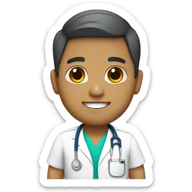 Mexican boy vet nurse sticker