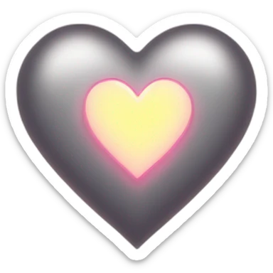 Lighted heart sticker
