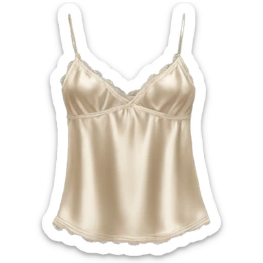 Beige silk camisole pjs sticker