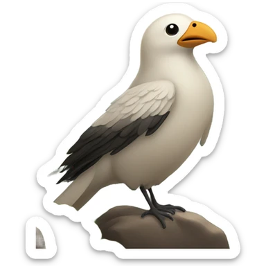 Bird over mountain sticker