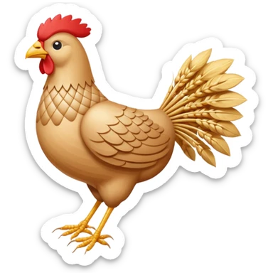 badminton cock made of wheat sticker