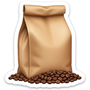 bag of coffee beans sticker