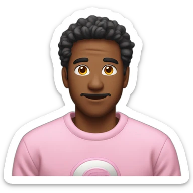 Zinzin guy wearing a Kirby sweatshirt sticker