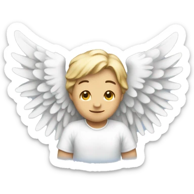 angel wings white sticker