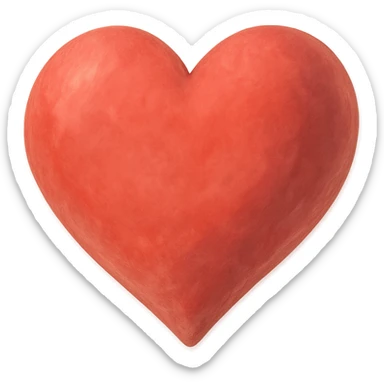 heart, soft and painterly ghibli style sticker