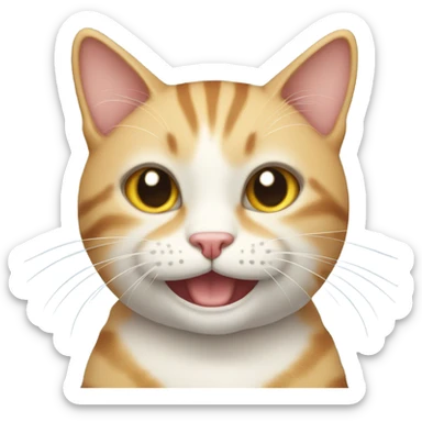 Smiling cat sticker