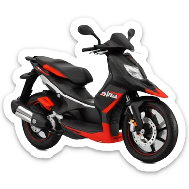 Black and red aprilia sr 50 replica 50cc sticker