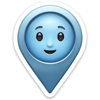 Soft blue location pin sticker