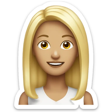 a blonde woman mid 40 sticker