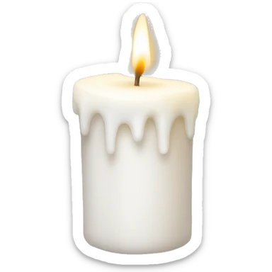 White candle sticker