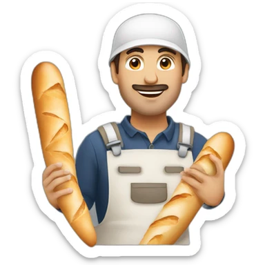 french-man-with-baguette sticker