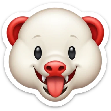 Emogi de confirmado con logo de una carniseca, nombre de la carnicería Ayady sticker