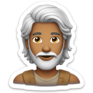 Indian male age 35 with beard sticker