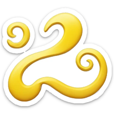 Yellow waning moon quarter along with a white infinity symbol sticker