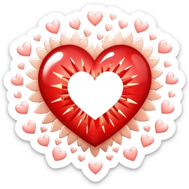 heart exploding with love sticker