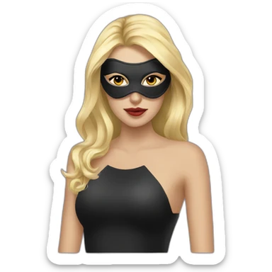 blonde mistress with a mask sticker