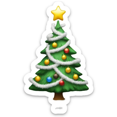 White Christmas tree sticker