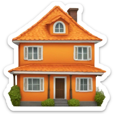 House that looks like a Valencia orange  sticker