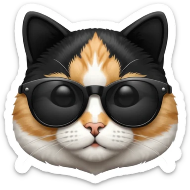 Cat with sunglasses sticker
