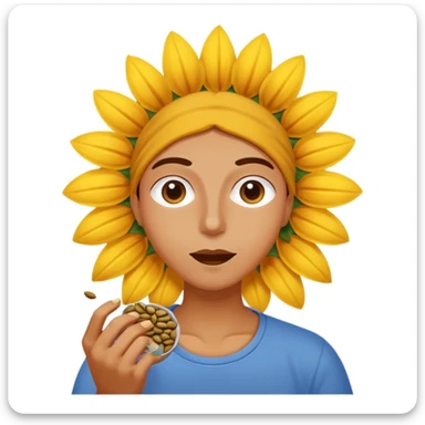 someone eating sunflower seeds  sticker